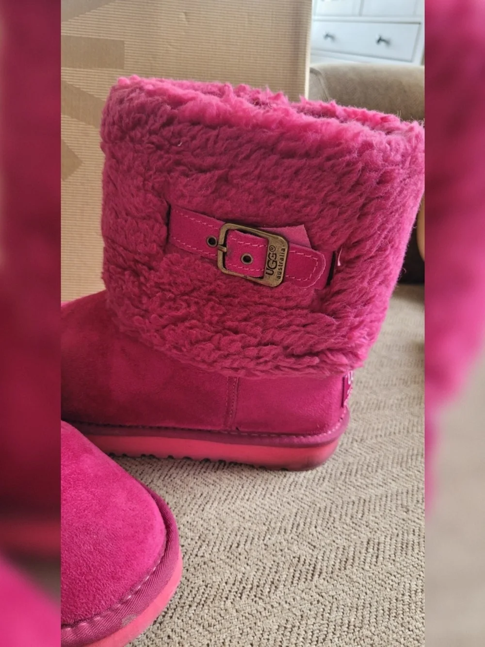 Vibrant pink UGG boots